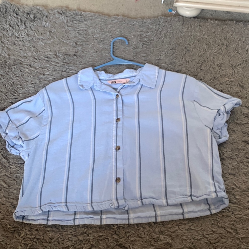 Blue stripe button down